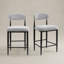 Tabouret de bar et de comptoir moderne rembourré Boucle (ensemble de 2)-129873034