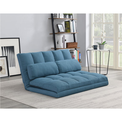 Tri-Fold Foam Folding Mattress And Sofa Bed With Pillows, Grey by AC Pacific