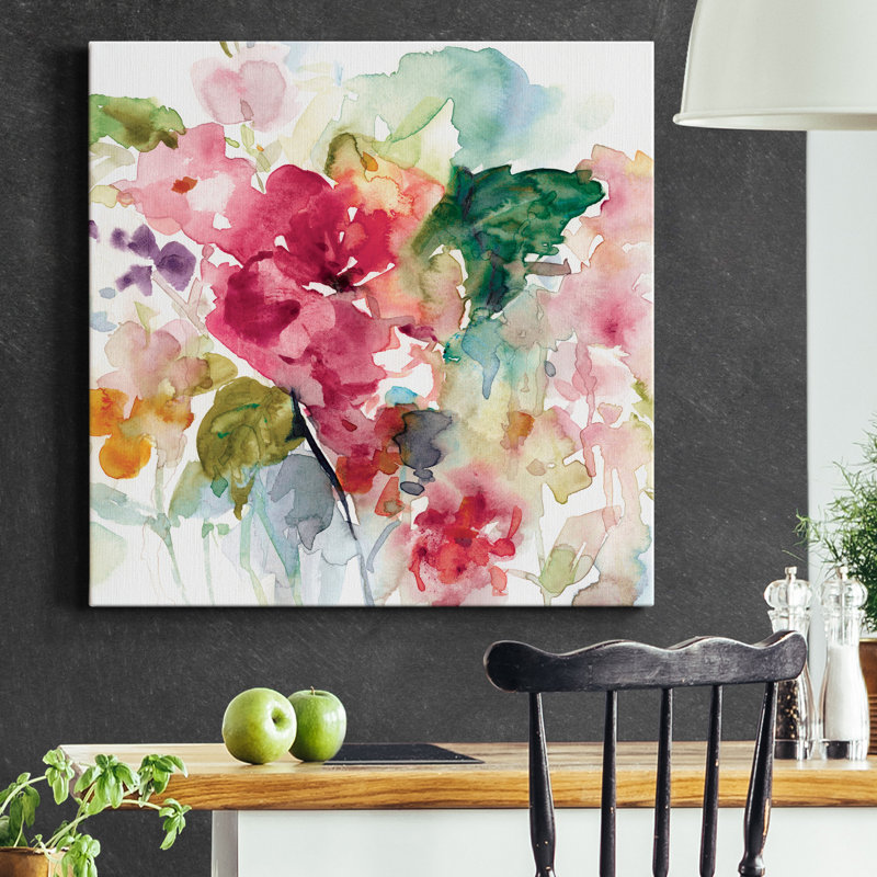 " Citrus Floral Punch ", 40" H x 40" W x 1.5" D