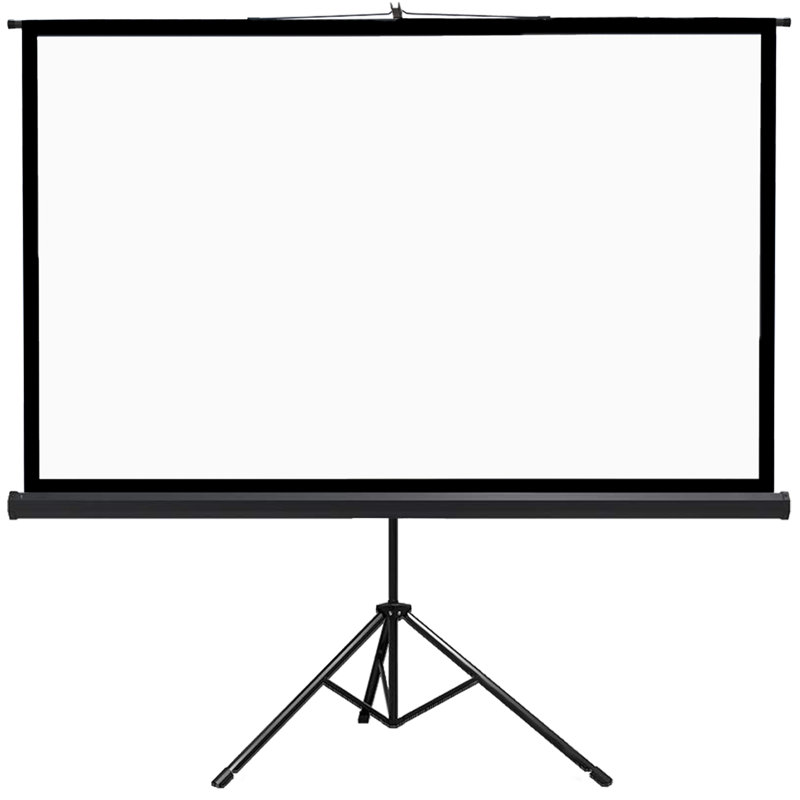 Écran de trépied portable blanc 49 po x 87 po, Noir, H 40 po x l 70 po