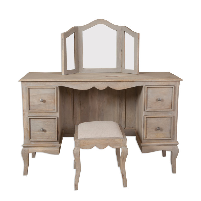 Bridgette Solid Wood Accent Stool
