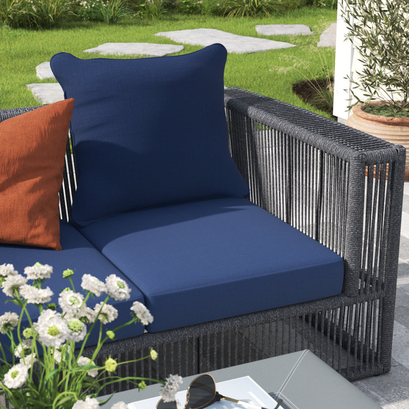 Coussin de chaise longue d'extérieur ARDEN, Saphir, L 24 po x P 24 po