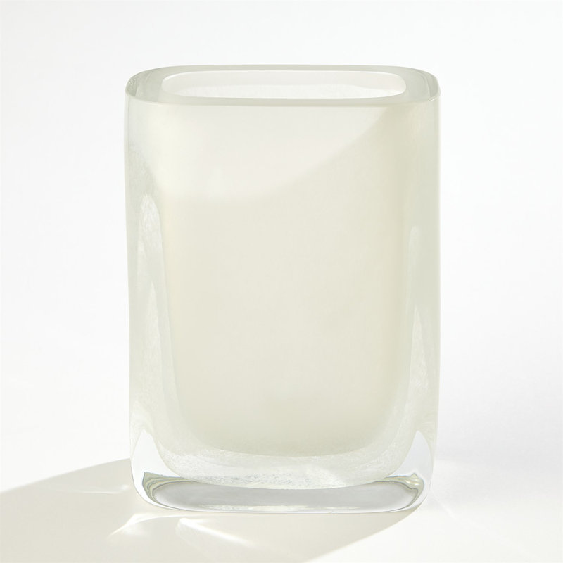Borealis Vase, White, 9.75" H x 7.25" W x 4.5" D
