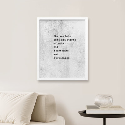 "She Was Love And Storms Of Pain" sur papier