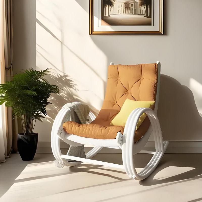 Fauteuil à bascule Creative Fashion, Blanc / Orange
