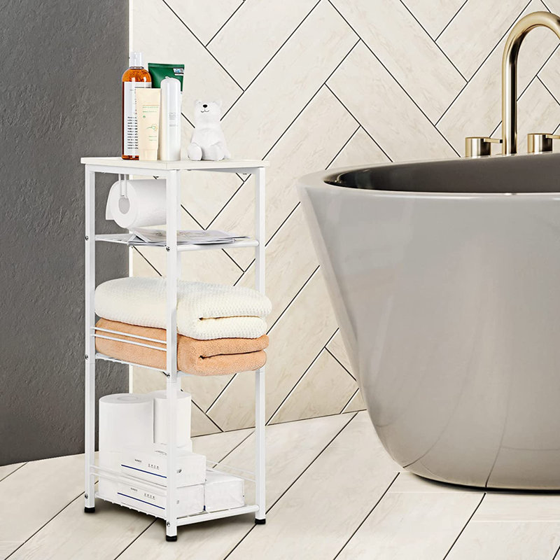 Bathroom Shelves, White/Beige