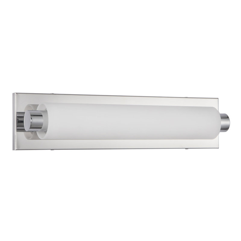 Charleston 19-in Black dimmable LED Bathroom Vanity Light, Chrome