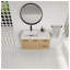Ensemble de meuble-lavabo flottant mural 36 po avec lavabo blanc brillant et chêne clair 36 po