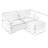 Sonny Chenille Tufted 2-Seater Sectional Sofa with Ottoman & Pillows-267608599