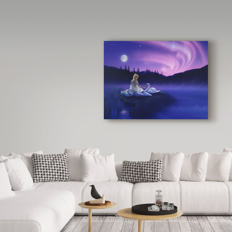 «Gift of the Swan» par Hilkiah, impression sur toile tendue, H 14 po x l 19 po x P 2 po