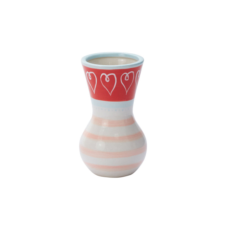 Cutesy Heart Vase 3.5"x 6.25"