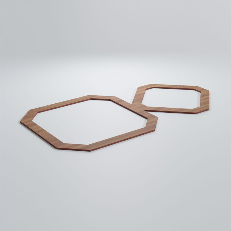 Panneaux muraux en bois Lockhart, Noyer, H 23,375 po x l 39,875 po x P 0,375 po