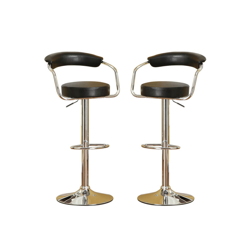 Ensemble de 2 tabourets de bar en similicuir