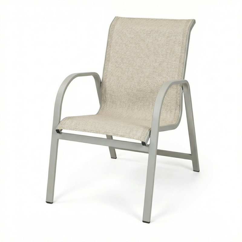 Chaise avec accoudoirs, Harnais Augustine Oyster II / gris mat