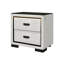 Table de chevet blanche et noire Isaiah-286217664