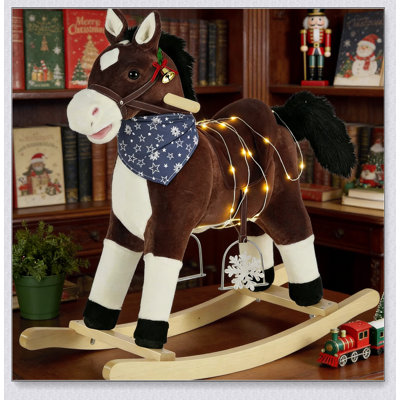 Jouet à cheval avec sons réalistes et conception moelleuse confortable pour l'imagination et le jeu des enfants