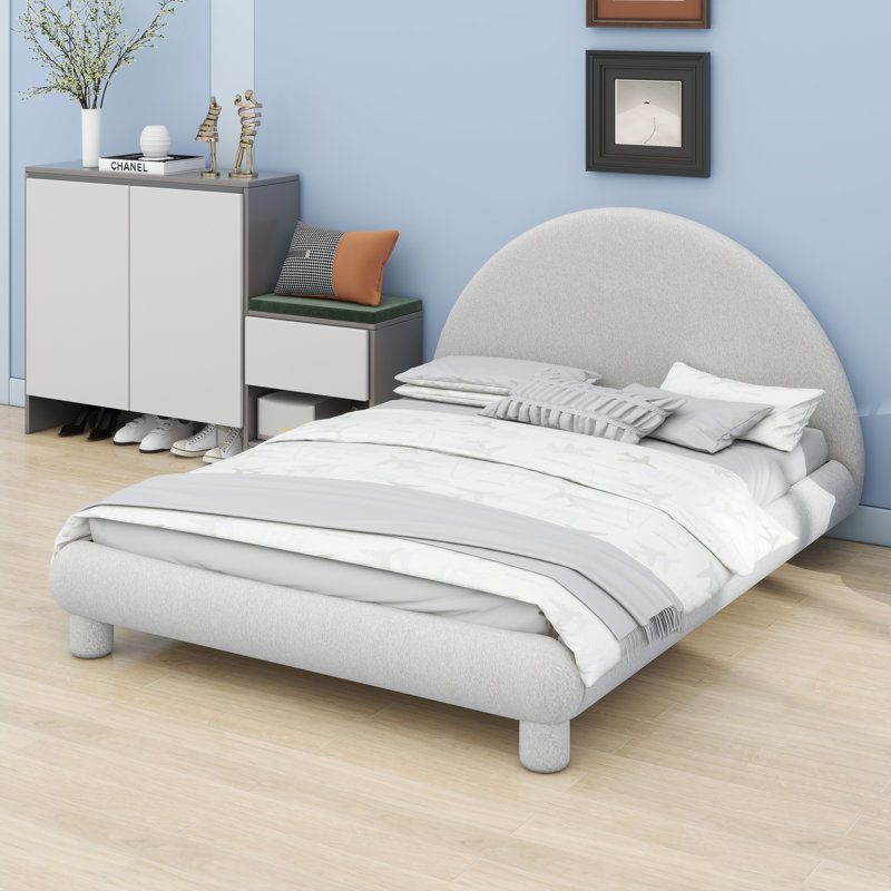 Upholstered Bed, Blanc