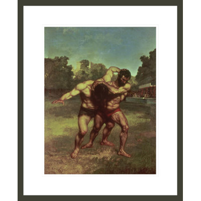 Les lutteurs, Gustave Courbet, impression giclée encadrée