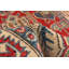 Tapis unique en laine noué à la main gazni rouge et doré des années 2010 de 3 pi 5 po x 4 pi 9 po Qaiden