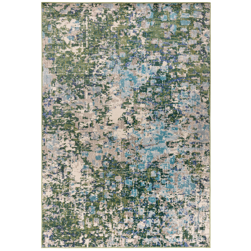 Antebi Abstract Area Rug, Rectangle 80 x 150 cm