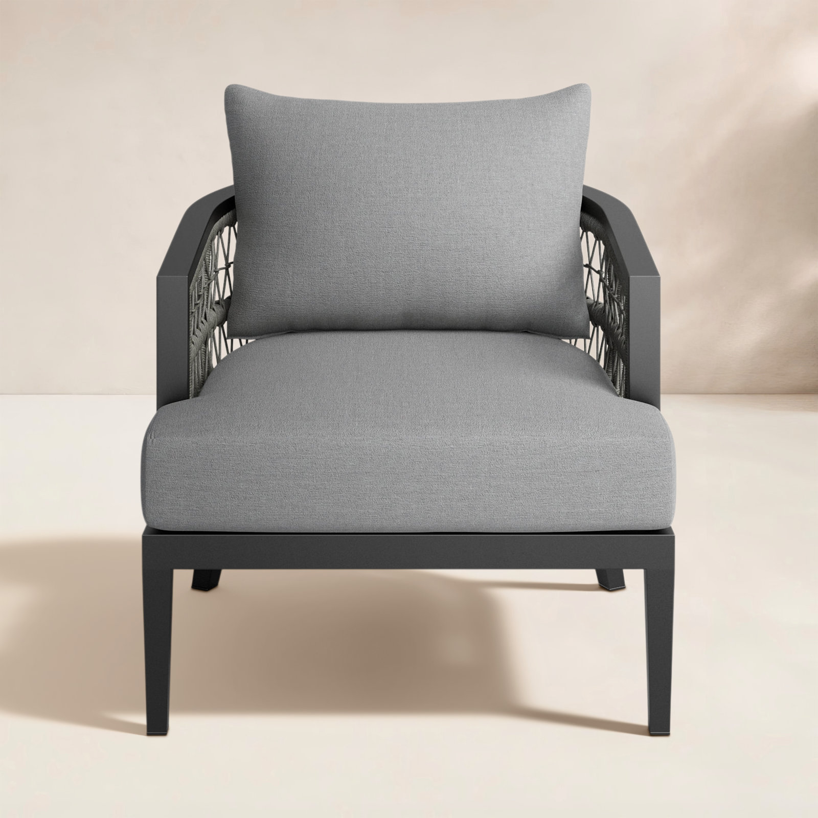 Evalyn Metal Outdoor Lounge Chair