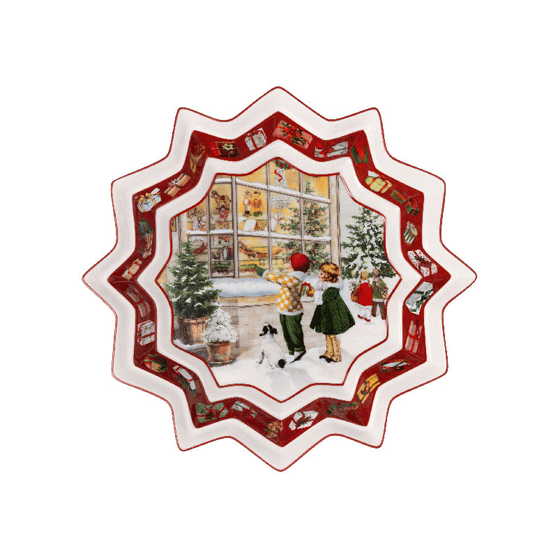 Villeroy & Boch – Toy's Fantasy Christmas Large Serving Bowl, Premium Porcelain, Toy Shop Pattern