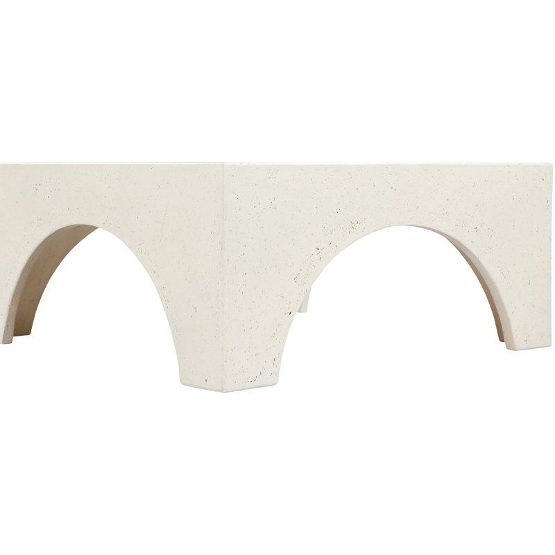 Table basse d'extérieur Renza, Crème