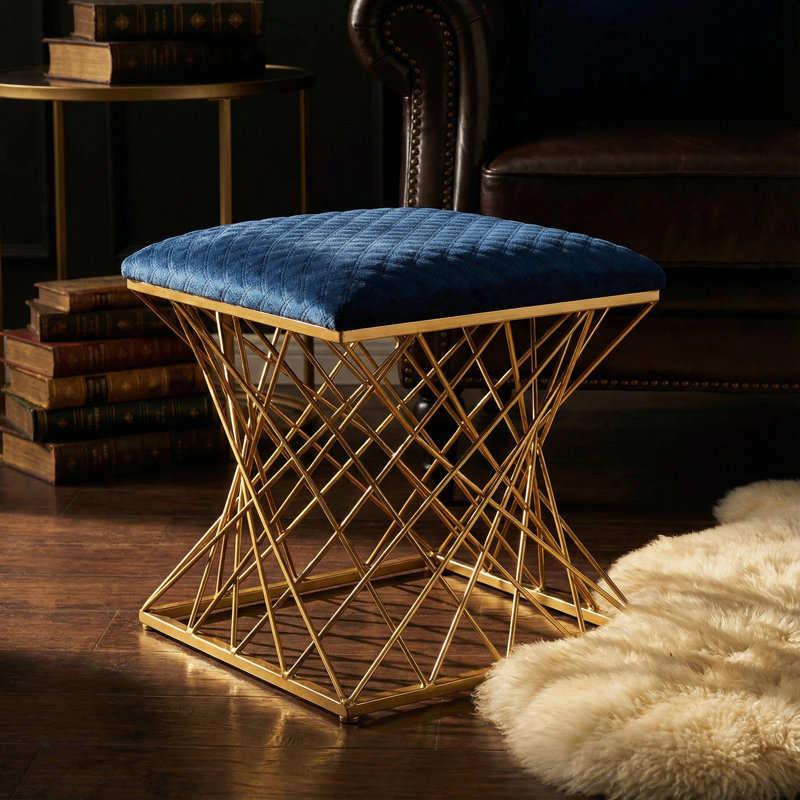 Velvet Ottoman