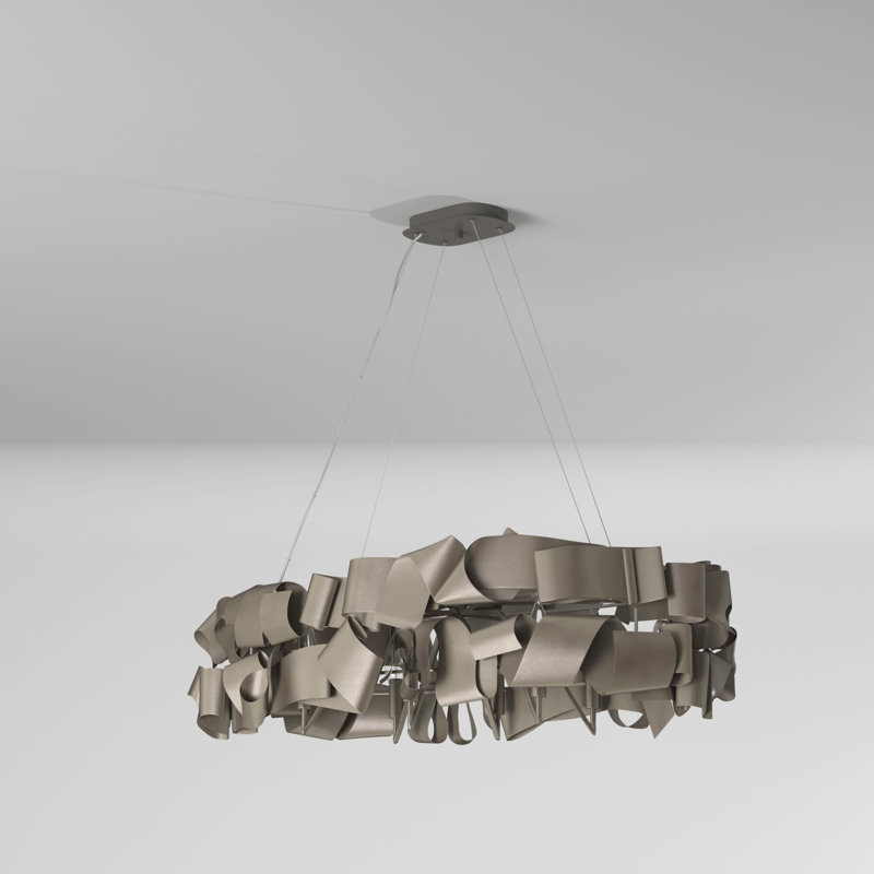 Delfina 6 - Light Unique Geometric Chandelier, Matte Bronze