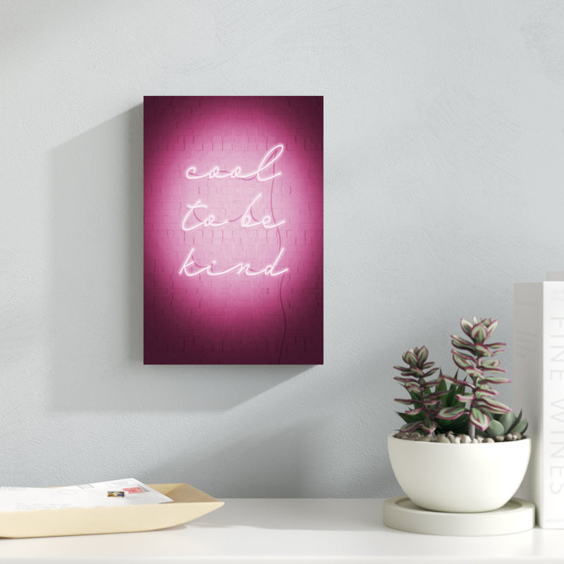 "Sweet Neon I" par Grace Popp - Art textuel sur toile tendue, H 12 po x l 8 po