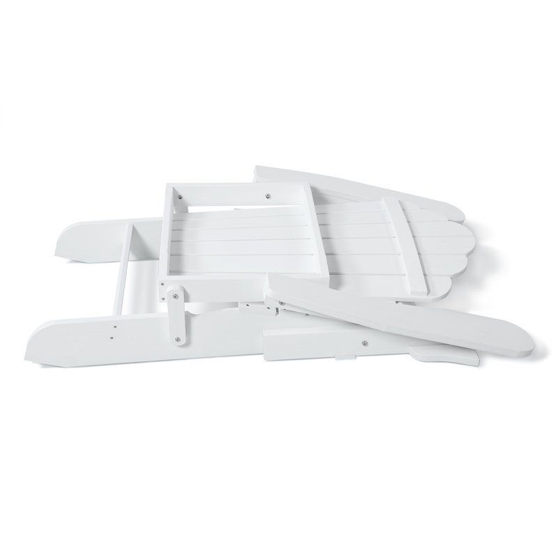 Henninger Foldable Outdoor Adirondack Set, White
