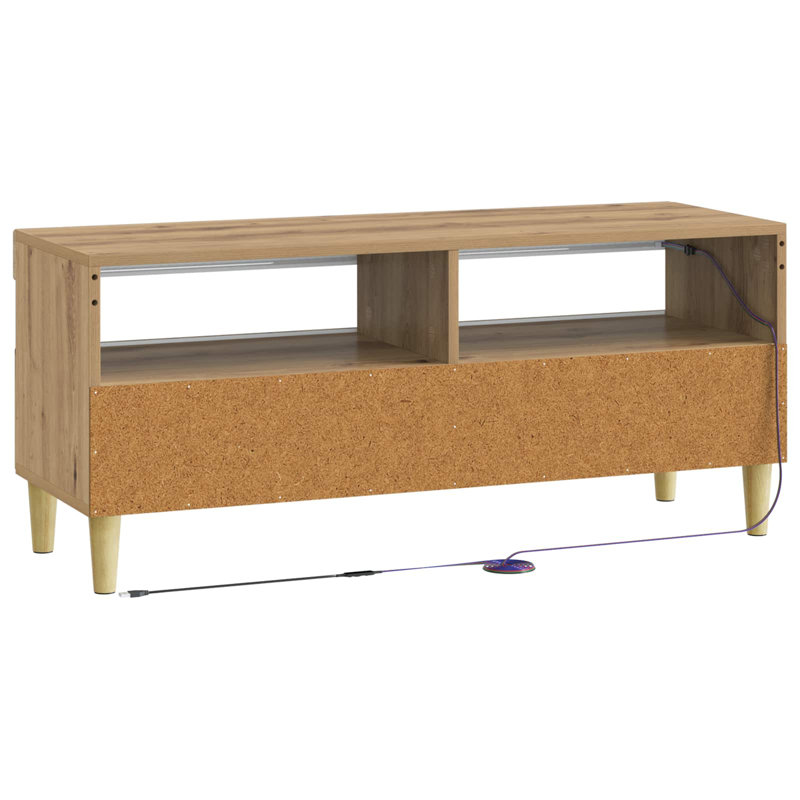 TV Stand, 43cm H x 100cm W x 35cm D, Artisan Oak