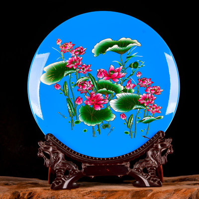Lustrous Porcelain Display Dish – Oriental-Inspired Elegance