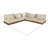 Ivry Water Resistant Fabric Upholstered Outdoor Patio Modular Sectional-1822450588