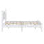 Structure de lit double en bois pleine grandeur, lit plateforme de style rétro avec support en lattes de bois, blanc-1361601853