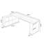 Bureau en bois massif en forme de L brun noisette-622428907