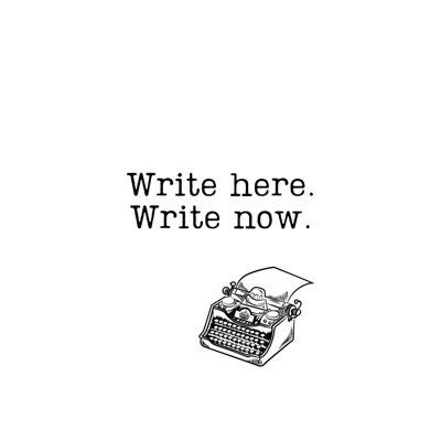 Write Here, Write Now With Vintage Typewriter by Design Harvest - Wrapped Canvas Print
