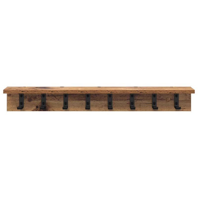 Wall-Mounted Coat Rack 80 X 10.5 X 10.5 Cm, Old Wood