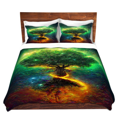 DiaNoche King Duvet Cover Sets Microfiber by Wumples - Norse Tree of Life