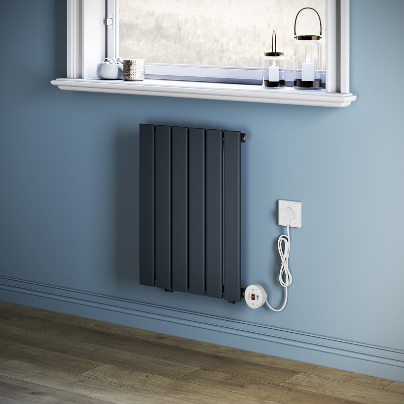 60*5.8cm, Smart WiFi-Enabled Electric Radiator Flat Panel with Intelligent Heating Control, Anthracite