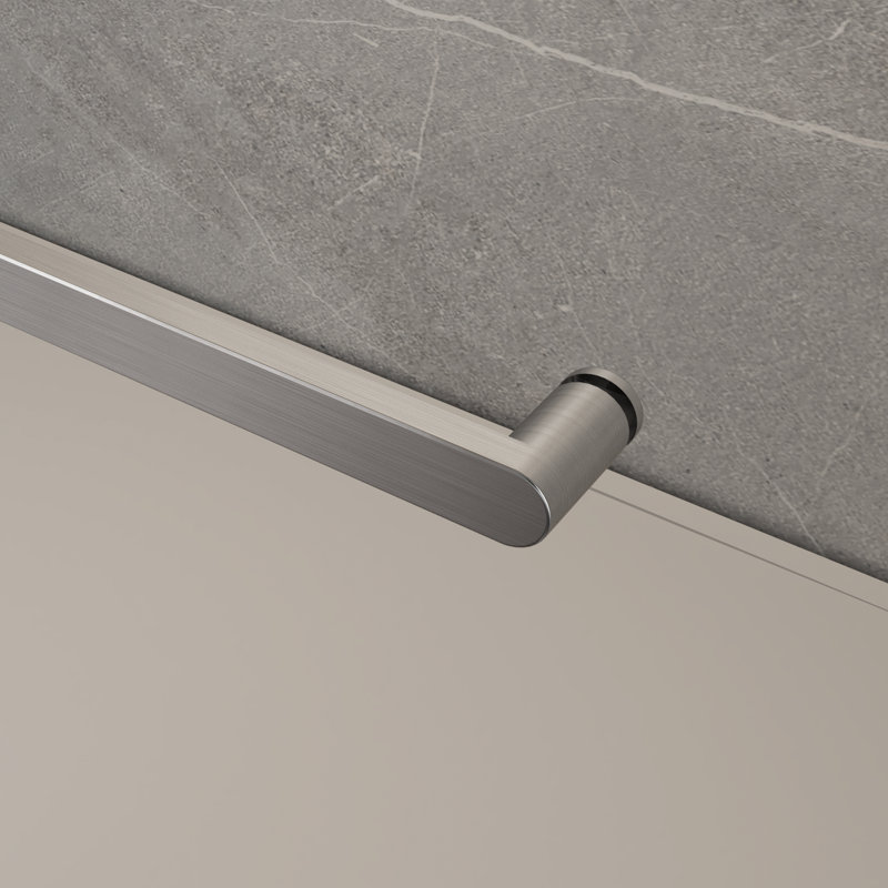 Porte de douche coulissante sans cadre H 72 po, Nickel