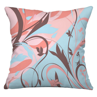 Botanical Nature Illustration Cotton Blend Reversible Throw Pillow