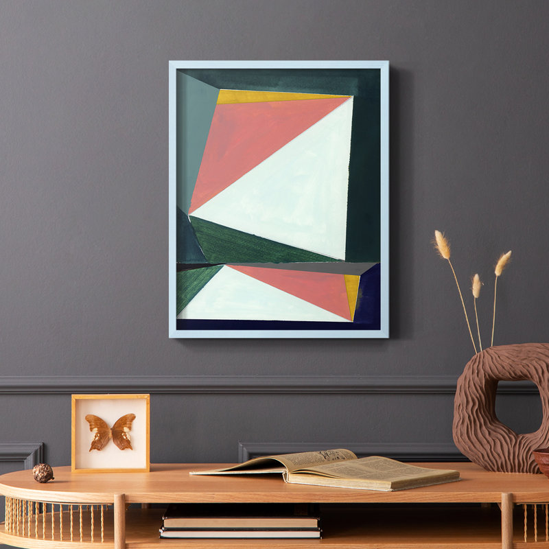 Chop I, reproduction encadrée - bois massif, Bleu, H 10 po x l 8 po