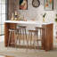 Counter Height Dining Table With Faux Marble Finished Tabletop-585254783-585254782