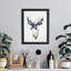 Elk Canvas Art Print with Black Photo Frame