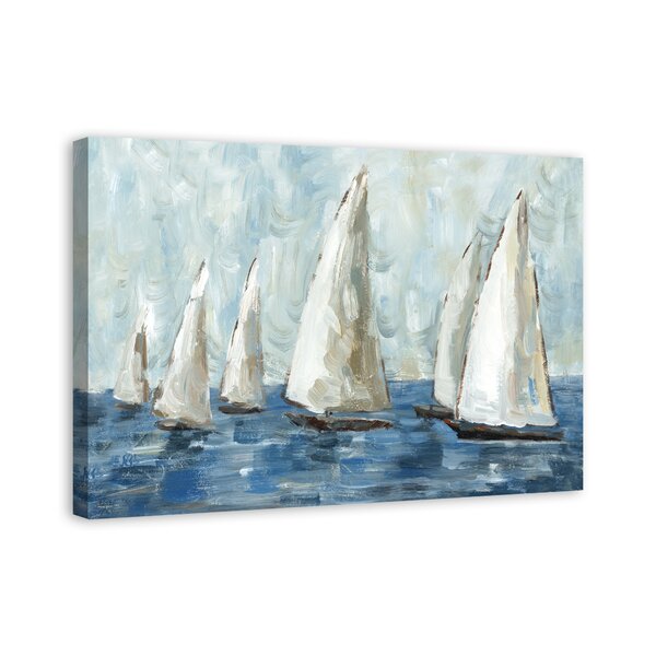 Three Posts™ Coastal Sailboat Race On Canvas Print & Reviews | Wayfair