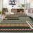 Geometric Machine Washable Rug for Living Room Bedroom Striped Non-Slip Low Pile Rubber Backing Area Rug for Playroom Office Kitchen Dining Room Dorm and Bedside Decor-1233185741