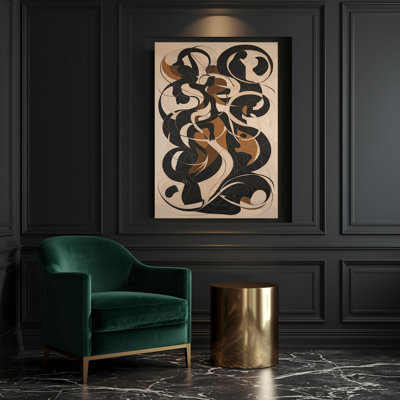 Abstract Figurative 86 Beige Canvas Wall Art