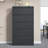 Eruh 35.43'' Wide 5-Drawer Metal Lateral File Cabinet With Lock For Home Office-1013501784