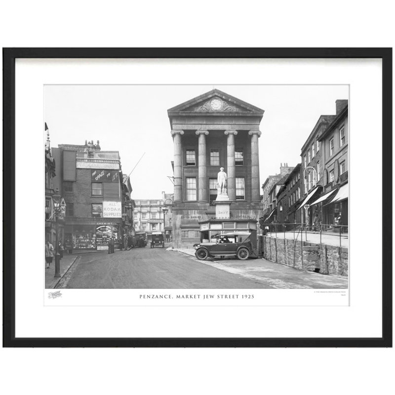 Penzance, Market Jew Street 1925 - Single Picture Frame Print, 60cm H x 80cm W x 2.3cm D